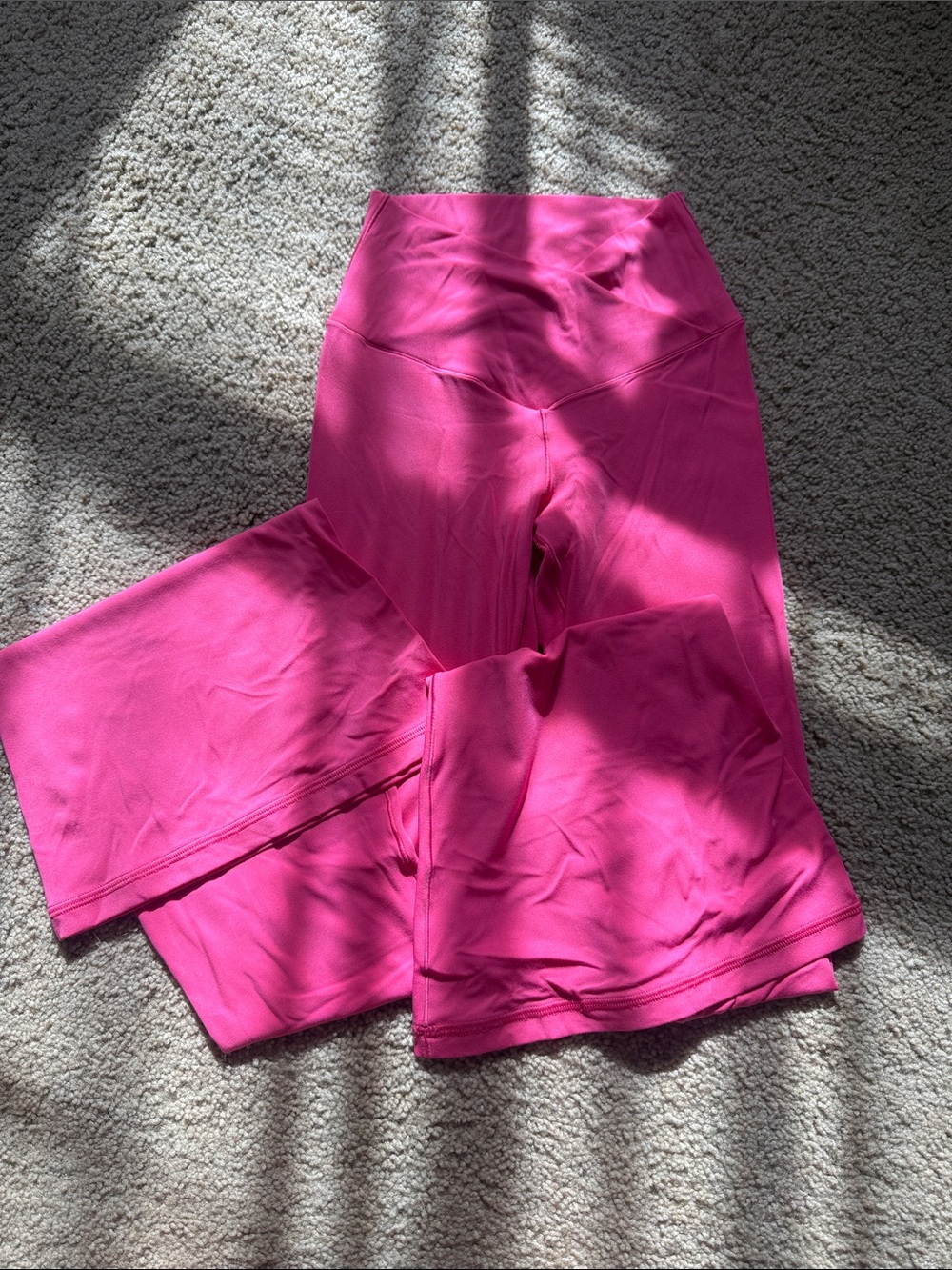 High-Waist Pink Flare Pants